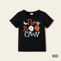 Halloween Ghost and Letter Print Family Matching Cotton Short-sleeve T-shirts Multi-color