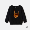 Halloween Family Matching 95% Cotton Short-sleeve Skeleton Hand Print T-shirts Multi-color