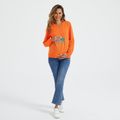 Maternity Halloween Pumpkin Graphic Long-sleeve Pullover Sweatshirt Orange image 5
