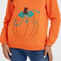 Maternity Halloween Pumpkin Graphic Long-sleeve Pullover Sweatshirt Orange image 3