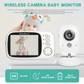 VB603 Video Baby Monitor 3.2 Inches Wireless Camera 2 Way Talk Night Vision Surveillance with Temperature Monitor and Lullabies White image 3