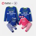 NFL Family Matching Colorblock Long-sleeve Graphic T-shirts (Seahawks) Blue image 1