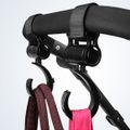 Stroller Hooks Multifunction 360° Rotating Firm Non-Slip Hooks Stroller Accessories Black image 4