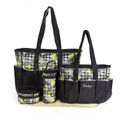 5pcs/set Multifunction Diaper Bag & Baby Bottle Holder & Lunch Bag & Changing Mat Mustard image 2