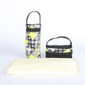 5pcs/set Multifunction Diaper Bag & Baby Bottle Holder & Lunch Bag & Changing Mat Mustard image 3