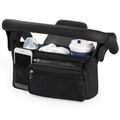 Universal Baby Stroller Organizer with 2 Insulated Cup Holders Detachable Pocket Mesh Pocket Adjustable Shoulder Strap Black image 1