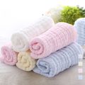 5-pack 100% Cotton Baby Muslin Washcloths Set 6 Layer Absorbent Soft Newborn Baby Face Towel Multi-color image 2