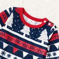 Christmas Family Matching Snowman & Letter Print Raglan-sleeve Pajamas Sets (Flame Resistant) Multi-color image 5