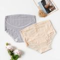 2-pack Maternity Lace Trim High Waist Panty Set Multi-color