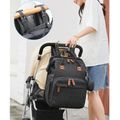 Folding Bed Diaper Bag Backpack Portable Large Capacity Maternity Mommy Bag with Detachable Pacifier Bag and Diapers Changing Pad Color-A