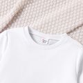Kid Girl Letter Figure Print Cotton Pullover Sweatshirt White image 4