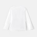 Go-Neat Water Repellent and Stain Resistant Sibling Matching Ruffle Long-sleeve Colorful Letter Print T-shirts White image 5