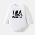 Go-Neat Water Repellent and Stain Resistant Family Matching MONSTER  Long-sleeve T-shirts White image 5