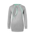 Nursing Contrast Zip Up Hooded Sweatshirt Grey image 3