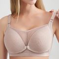 Nursing Snap Button Front Breathable Bra Champagne image 1