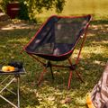 Cadeira de acampamento portátil compacta cadeira de mochila ultraleve cadeiras dobráveis com bolsa de transporte para camping pesca caminhada piquenique passeio autônomo Vermelho image 1
