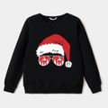 Christmas Family Matching 100% Cotton Long-sleeve Graphic Sweatshirts Black image 2