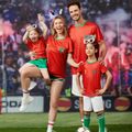 Family Matching Short-sleeve Graphic Red Soccer T-shirts (Portugal) Red image 5