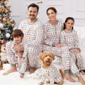 Christmas Family Matching Allover Xmas Tree Print Long-sleeve Pajamas Sets (Flame Resistant) White image 2