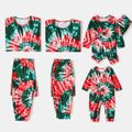 Christmas Family Matching Allover Tie Dye Long-sleeve Pajamas Sets (Flame Resistant) Multi-color image 3
