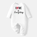 Go-Neat Water Repellent and Stain Resistant Family Matching Heart & Letter Print Long-sleeve Tee White image 2