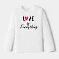 Go-Neat Water Repellent and Stain Resistant Family Matching Heart & Letter Print Long-sleeve Tee White image 4