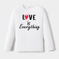 Go-Neat Water Repellent and Stain Resistant Family Matching Heart & Letter Print Long-sleeve Tee White image 5