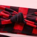 2-pack Buffalo Plaid Bow Headband for Mom and Me Red image 4