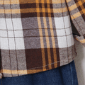 2pcs Toddler Boy Trendy Denim Jeans and Lapel Collar Plaid Shirt Set Multi-color image 5