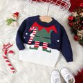 Christmas Baby Boy/Girl Elf Graphic Knitted Pullover Sweater Tibetanblue image 1