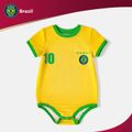 Family Matching Short-sleeve Graphic Yellow Football T-shirts (Brazil) Yellow image 2
