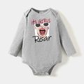 Go-Neat Water Repellent and Stain Resistant Mommy and Me Figure & Letter Print Grey Long-sleeve Hoodies Light Grey image 4