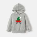 Go-Neat Water Repellent and Stain Resistant Family Matching Christmas Graphic Grey Long-sleeve Hoodies Light Grey image 4
