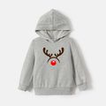 Go-Neat Water Repellent and Stain Resistant Family Matching Christmas Graphic Grey Long-sleeve Hoodies Light Grey image 5