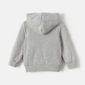 [2Y-6Y] Go-Neat Water Repellent and Stain Resistant Toddler Girl/Boy Letter Print Hoodie Sweatshirt Light Grey image 3