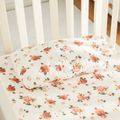 Oreiller et taie d'oreiller à motif floral pour bébé en mousseline 100 % coton Multicolore image 2