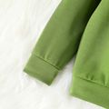 2pcs Baby Boy Long-sleeve Graphic Hoodie and Sweatpants Set Army green image 5