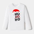 Go-Neat Water Repellent and Stain Resistant Christmas Family Matching Xmas Hat & Letter Print Long-sleeve Tee White image 4