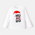 Go-Neat Water Repellent and Stain Resistant Christmas Family Matching Xmas Hat & Letter Print Long-sleeve Tee White image 5
