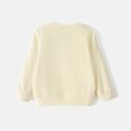 Go-Neat Water Repellent and Stain Resistant Sibling Matching Letter Print Long-sleeve Sweatshirts Beige image 2