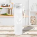 Creative Colorful Gradient Water Bottle Frosted Letter Cup Portable Plastic Water Cup White image 1