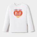 Go-Neat Water Repellent and Stain Resistant Family Matching Print Graphic Long-sleeve Tee White image 3