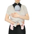 100% Cotton Wrap Baby Carrier Easy to Wear Infant Sling Hands-Free Baby Carrier Sling Perfect for Newborn Babies Grey image 2