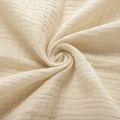 100% Cotton Muslin Baby Gear Includes Bib / Swaddling Blanket / Crib Sheet / Single Layer Quilt / Burp Cloth / Pillow / Washcloth Beige image 2