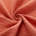 100% Cotton Muslin Baby Gear Includes Bib / Swaddling Blanket / Crib Sheet / Single Layer Quilt / Burp Cloth / Pillow / Washcloth Brick red image 2