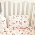 Oreiller et taie d'oreiller à motif floral pour bébé en mousseline 100 % coton Multicolore image 1