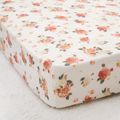 Drap de lit bébé 100% mousseline de coton à motif floral Multicolore image 2