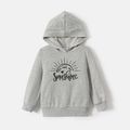 Go-Neat Water Repellent and Stain Resistant Family Matching Sun & Letter Print Grey Long-sleeve Hoodies Light Grey image 2