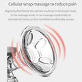 1Pc Breast Pump Portable Electric Hands Free Breast Pump with 9 Levels & 3 Modes & Night Light White image 4
