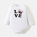 [0M-24M] Go-Neat Water Repellent and Stain Resistant Baby Girl Letter Print Long-sleeve Rompers White image 2